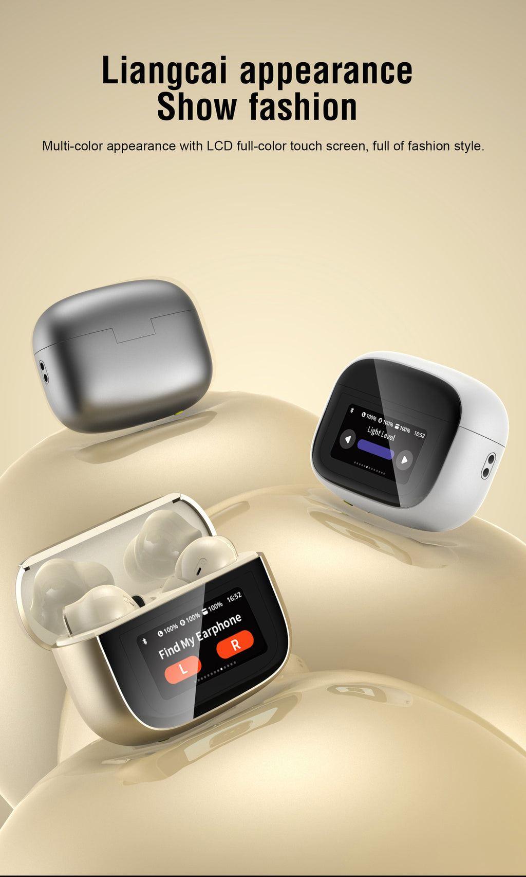 Écouteurs sans fil TWS BOSECXT Ultra V11 Smart Touch multifonctionnels à grand écran avec réduction de bruit ANC et basses profondes