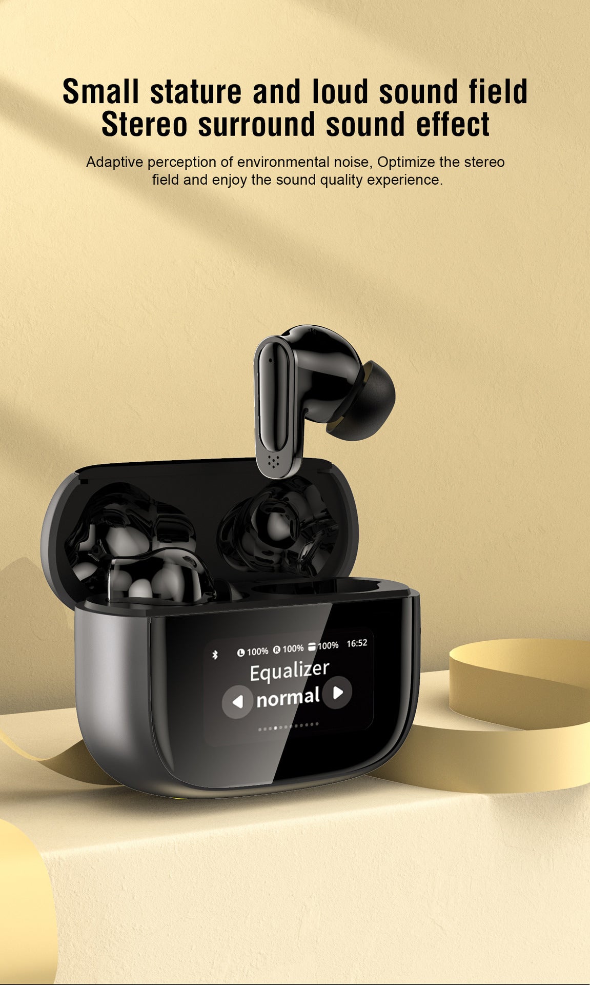 Écouteurs sans fil TWS BOSECXT Ultra V11 Smart Touch multifonctionnels à grand écran avec réduction de bruit ANC et basses profondes