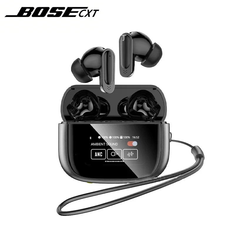 Écouteurs sans fil TWS BOSECXT Ultra V11 Smart Touch multifonctionnels à grand écran avec réduction de bruit ANC et basses profondes