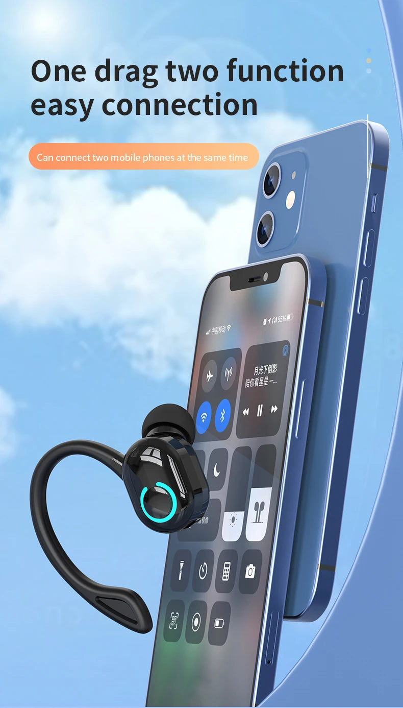 Écouteurs sans fil Bluetooth basse HIFI avec micro HD écouteurs antibruit vie étanche jeu sport musique casques