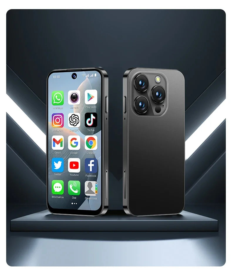 SOYES XS19 Mini Smartphone 3.88 pouces 2GB RAM 16GB ROM Android10.0 avec reconnaissance faciale double SIM veille réseau 3G petit téléphone