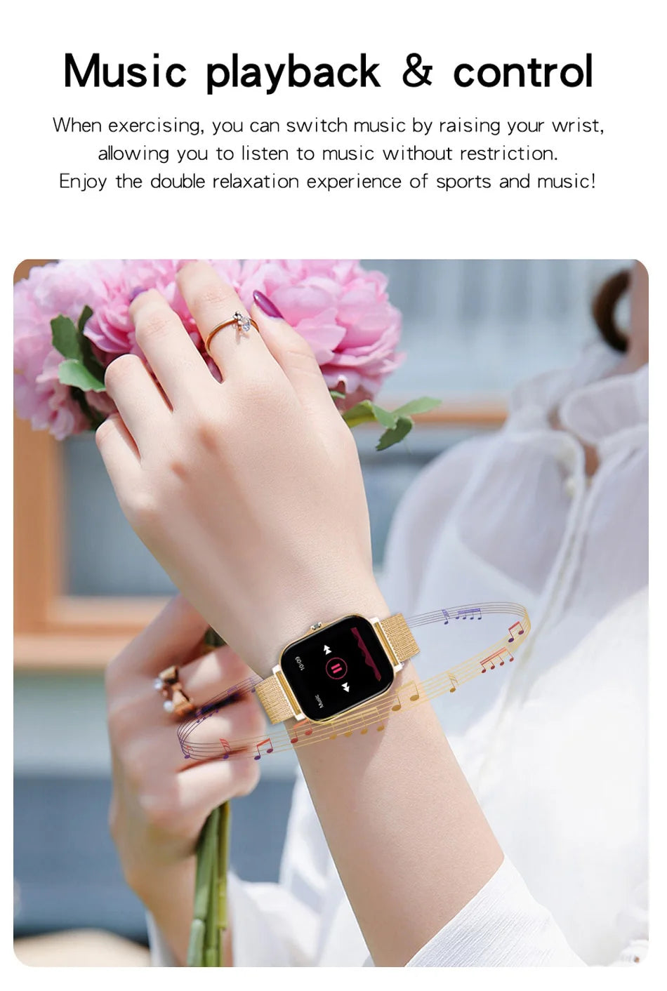 Montre connectée pour hommes et femmes, téléphone Android, écran couleur 2023 pouces, entièrement tactile, cadran personnalisé, appel Bluetooth, 1.44