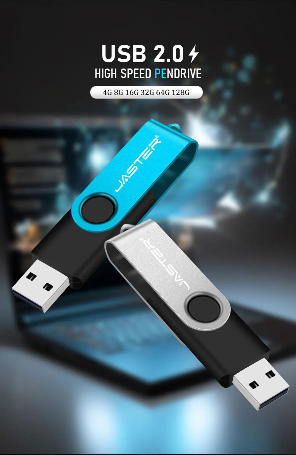 JASTER couleur clé USB Flash 128GB carte mémoire 32GB clé USB 64GB clé USB 4GB 8GB 16GB clé mémoire U disque