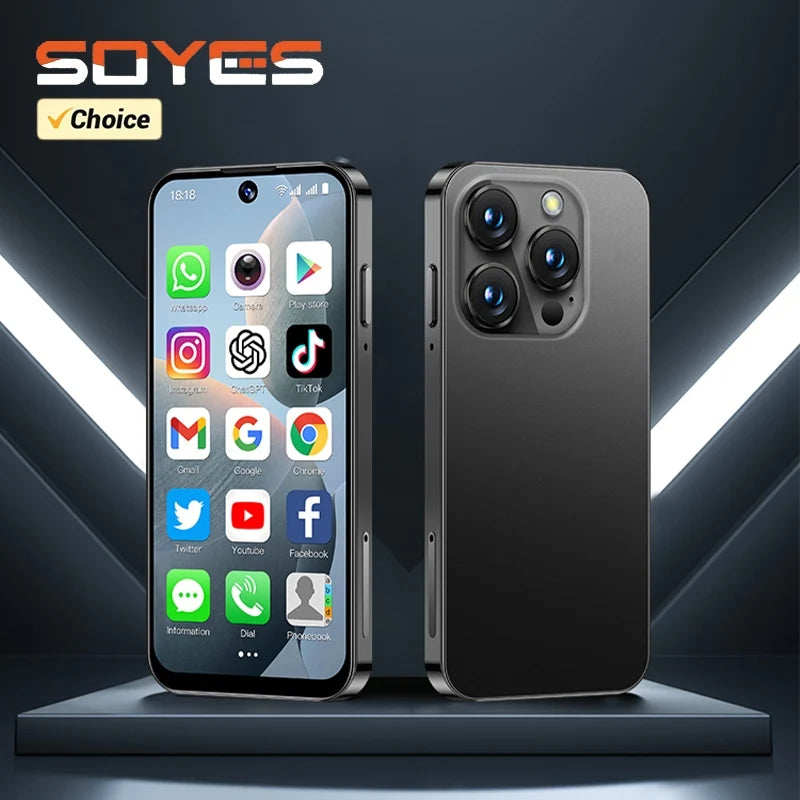 SOYES XS19 Mini Smartphone 3.88 pouces 2GB RAM 16GB ROM Android10.0 avec reconnaissance faciale double SIM veille réseau 3G petit téléphone