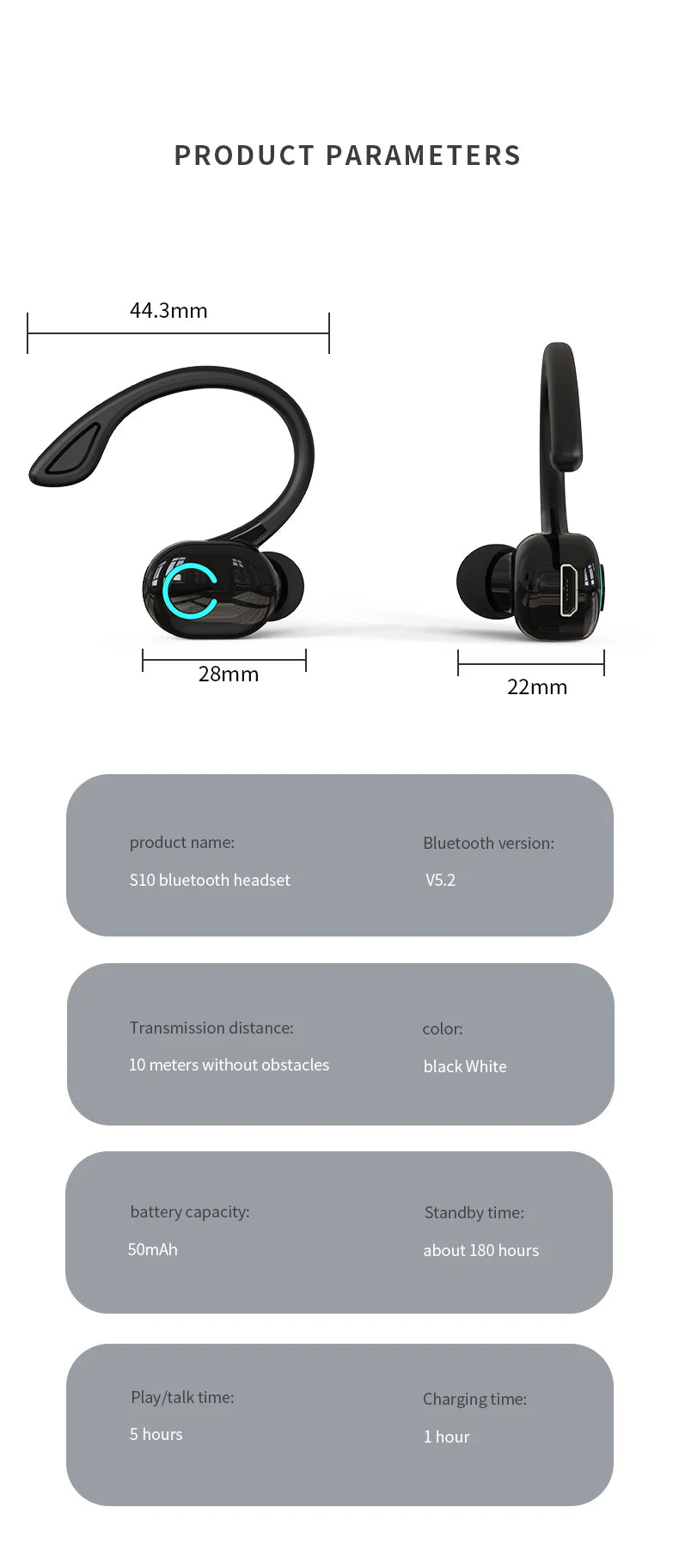 Écouteurs sans fil Bluetooth basse HIFI avec micro HD écouteurs antibruit vie étanche jeu sport musique casques