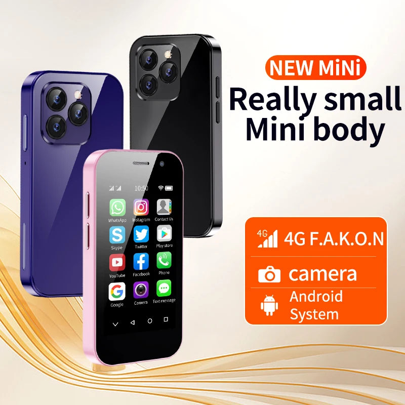 Smartphone Android 4G SOYES XS14 Pro Mini, 3 Go + 64 Go, 2600 mAh, reconnaissance faciale, écran 3,0 pouces, vente flash