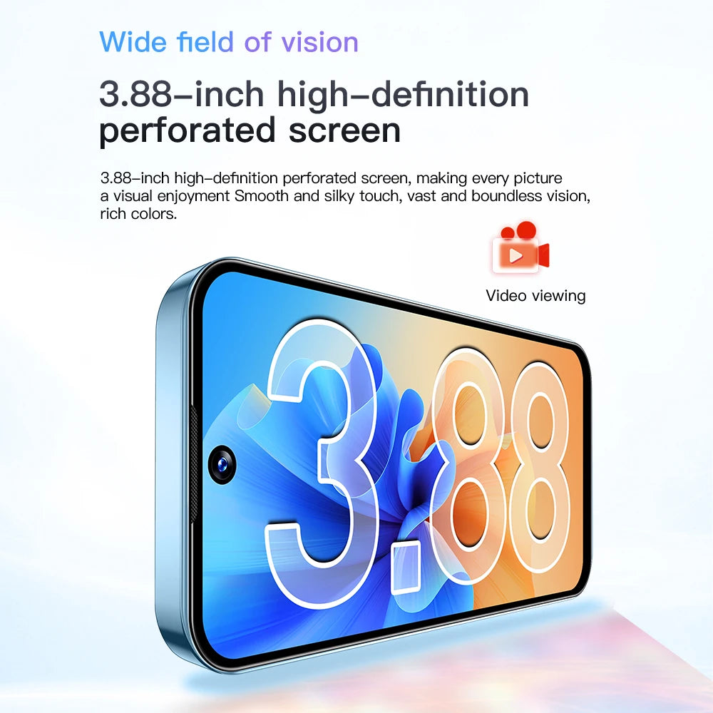 SOYES XS19 Mini Smartphone 3.88 pouces 2GB RAM 16GB ROM Android10.0 avec reconnaissance faciale double SIM veille réseau 3G petit téléphone